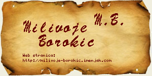 Milivoje Borokić vizit kartica